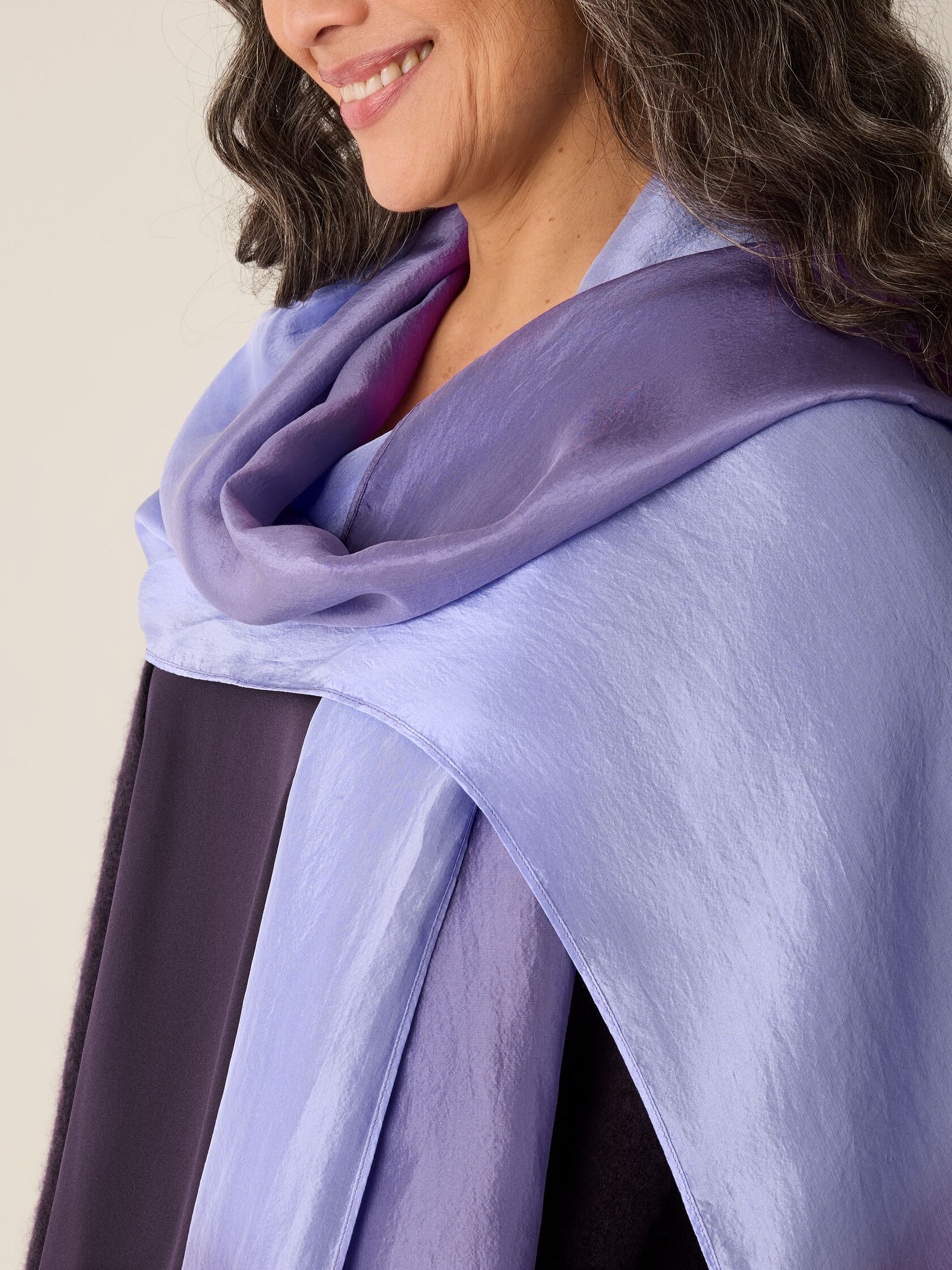 Watercolor Transitional Silk Scarf