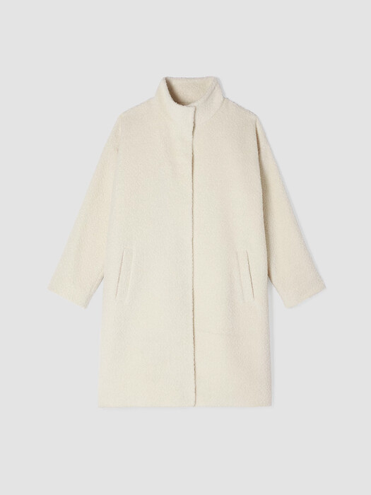 Sheared Suri Alpaca Stand Collar Coat