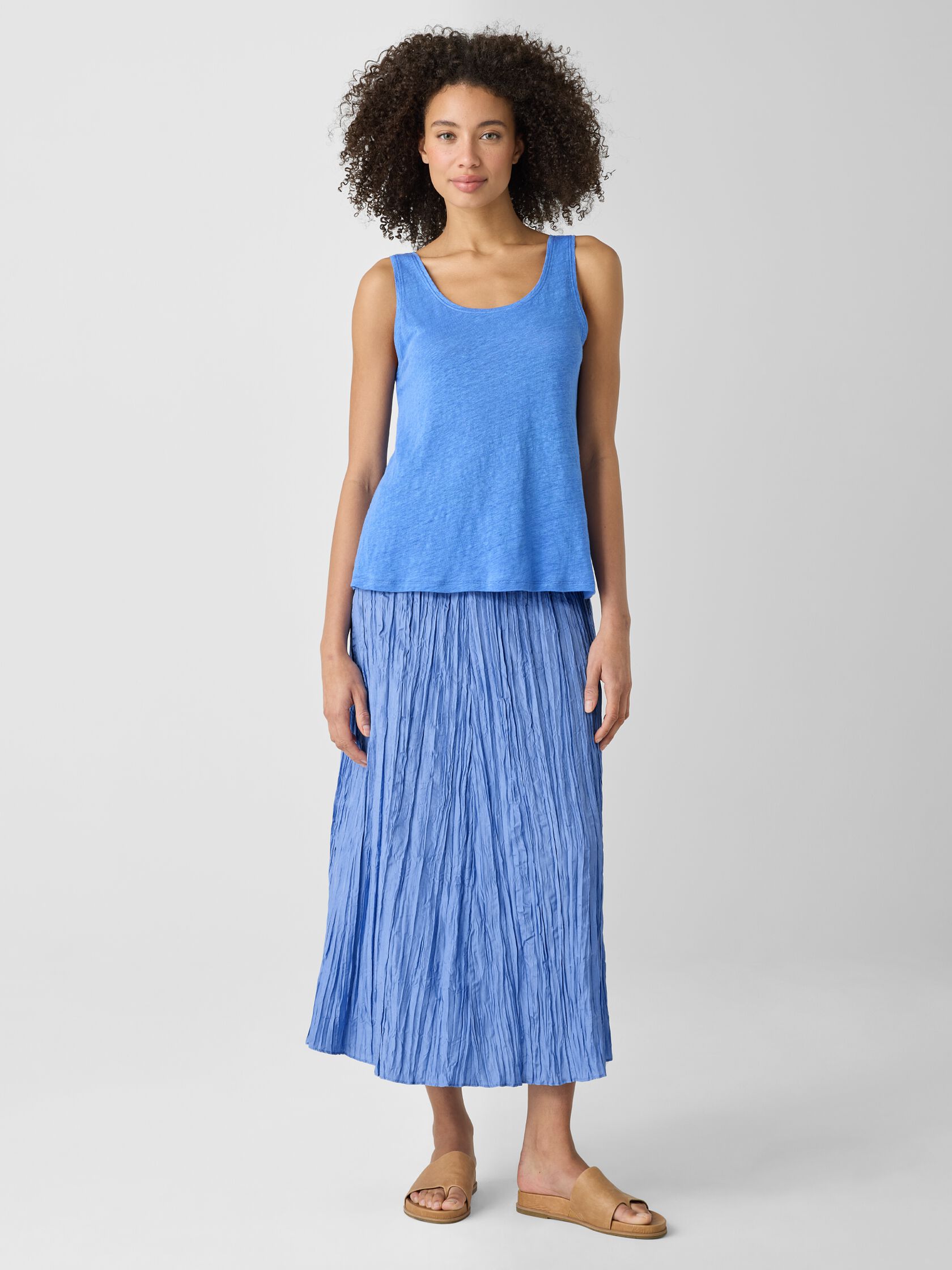 Organic Linen Jersey Scoop Neck Tank