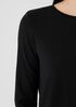 Stretch Jersey Knit Crew Neck Top