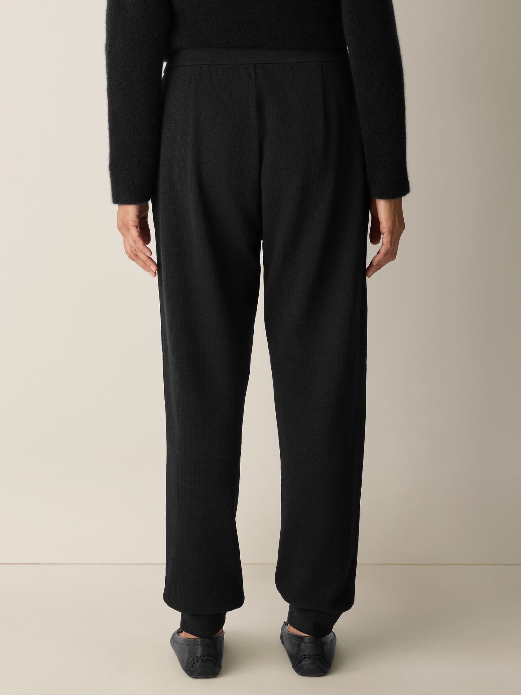 Waffle Cotton Blend Doubleknit Jogger Pant