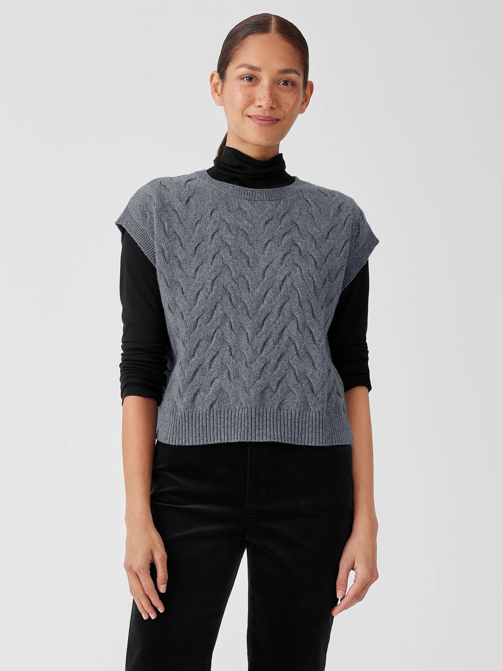 Cotton and Recycled Cashmere Square Top