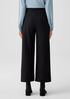 Boiled Wool Jersey Wide-Leg Pant