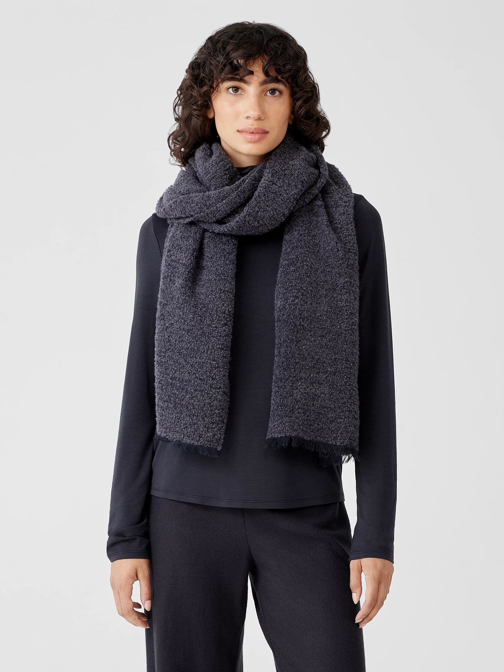 Fluffy Boucle Scarf