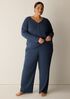 Organic Cotton Rib Straight Sleep Pant