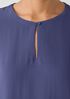 Silk Georgette Crepe Keyhole Top