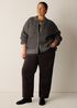 Brushed Alpaca Wool Blend High Collar Cardigan
