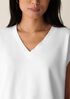 Garment-Dyed Organic Cotton Terry V-Neck Top