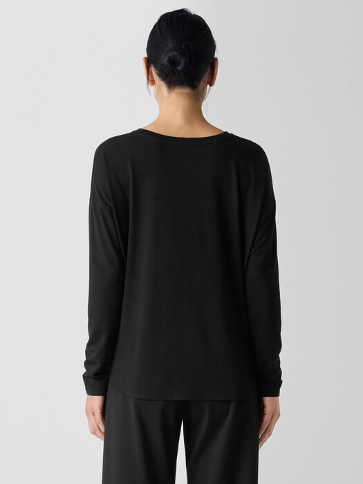 Fine Jersey Round Neck Top
