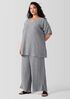 Woven Plissé Wide-Leg Pant