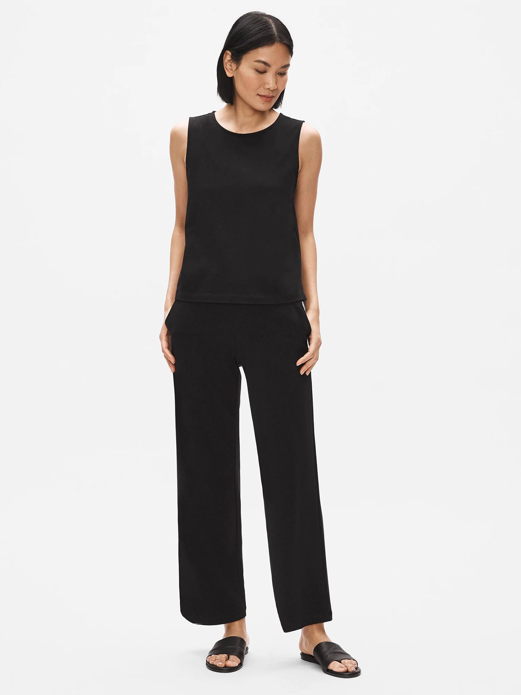 Traceable Organic Cotton Stretch Wide-Leg Pant