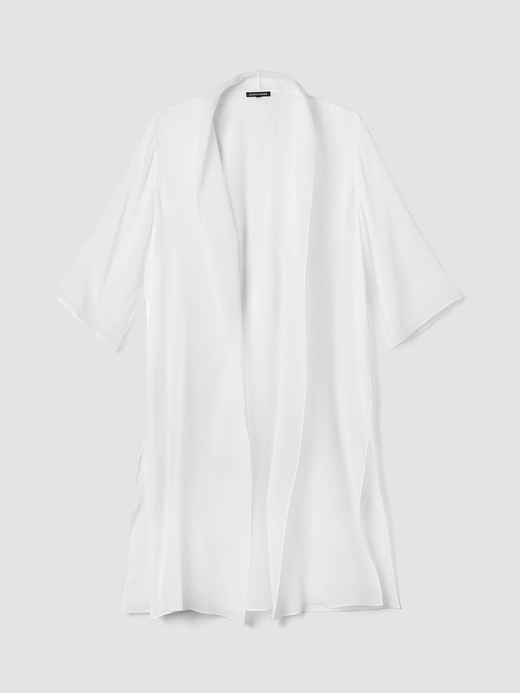 Sheer Silk Georgette High Collar Jacket