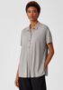 Sueded Cupro Knit Short-Sleeve Long Shirt