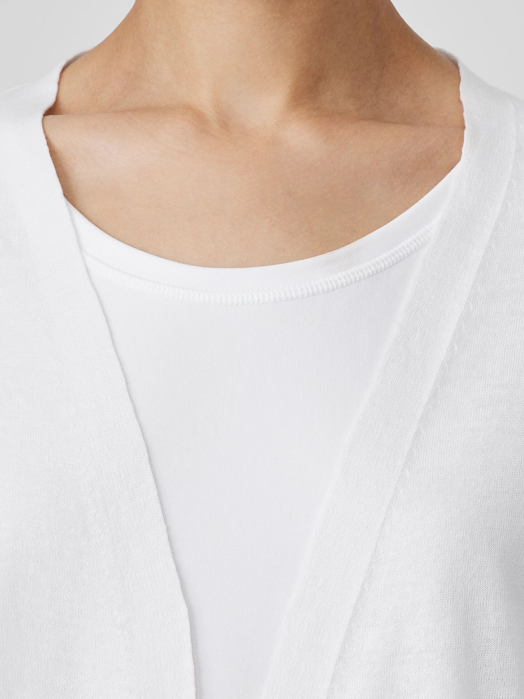 Organic Linen Cotton Cropped Cardigan