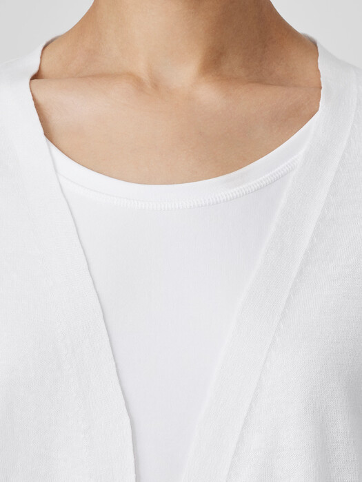Organic Linen Cotton Cropped Cardigan