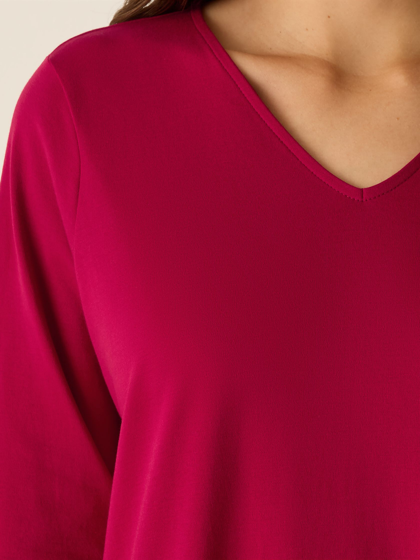 Organic Cotton Interlock V-Neck Sleep Dress