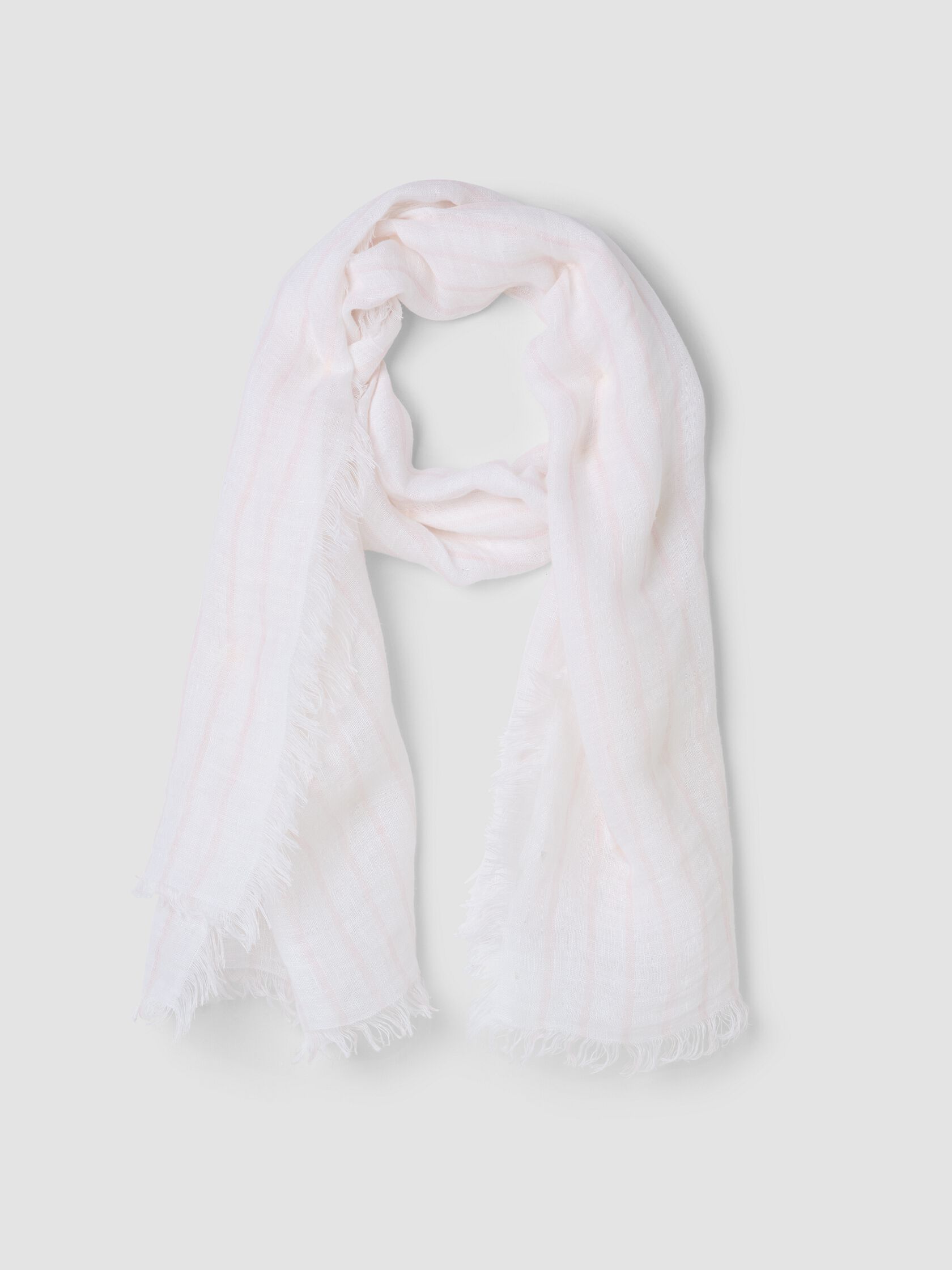 Striped Organic Linen Scarf
