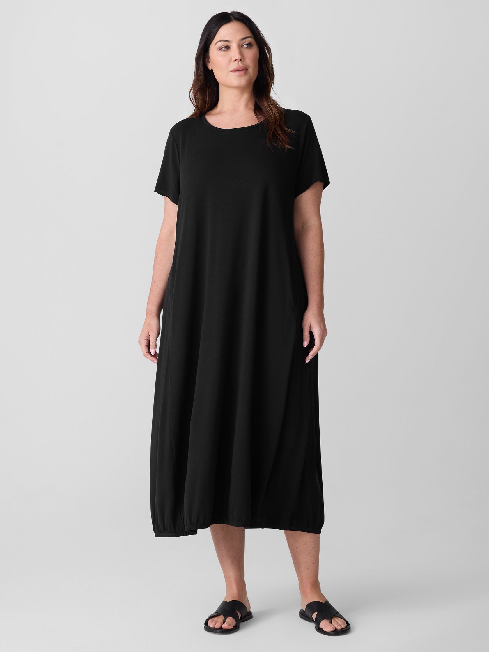 Fine Jersey Lantern Dress