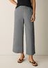 Organic Cotton Pucker Check Wide-Leg Pant