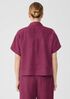 Washed Organic Linen Delave Short-Sleeve Shirt