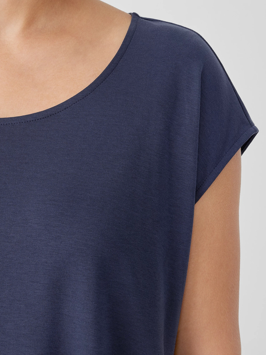 Organic Cotton Interlock Scoop Neck Sleep Tee