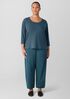 Stretch Jersey Knit Scoop Neck Top