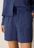 Striped Organic Cotton Gauze Walking Shorts