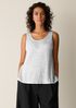 Organic Linen Jersey Stripe Scoop Neck Tank
