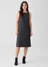 Washable Stretch Crepe Bateau Neck Dress