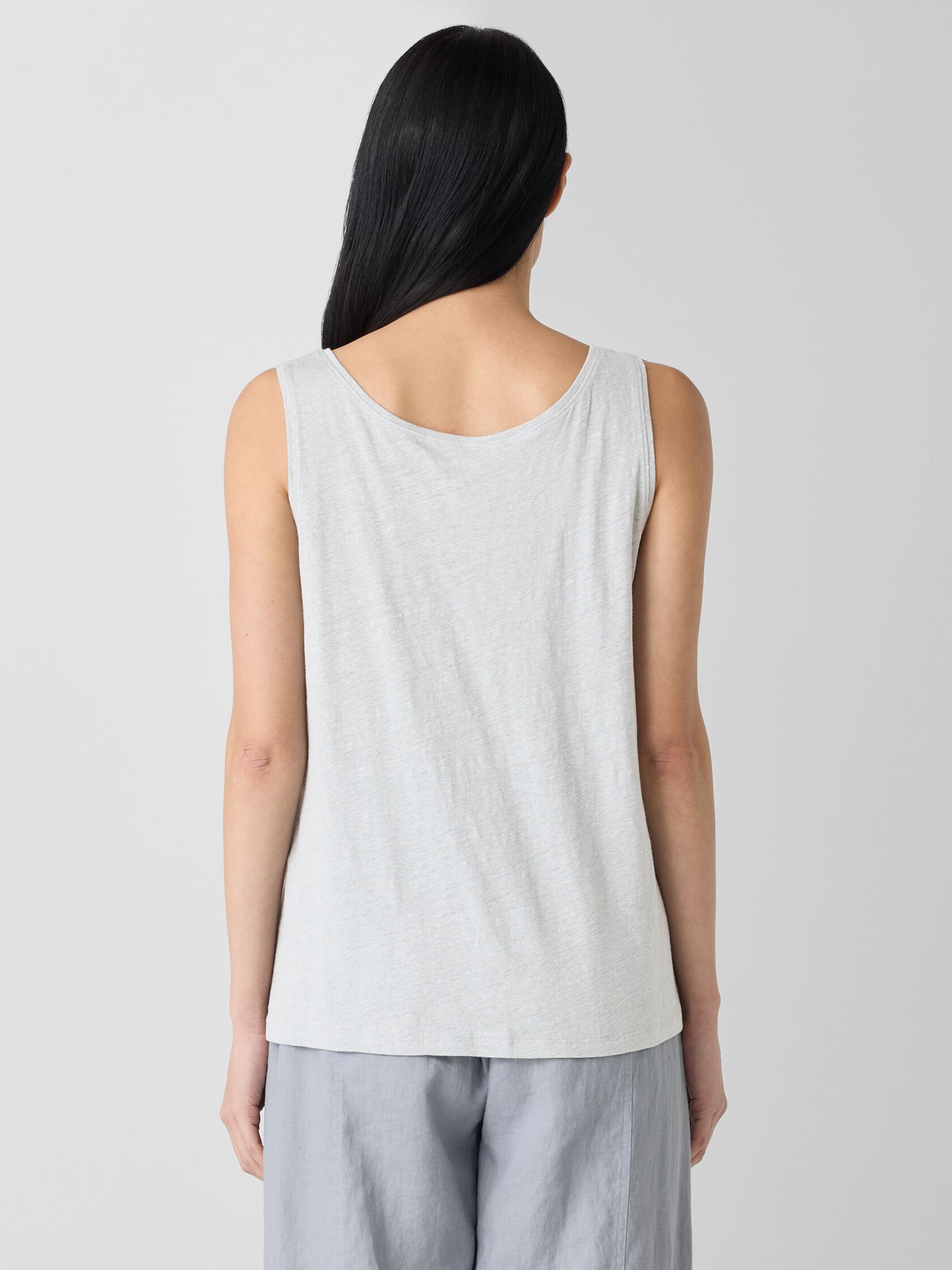 Organic Linen Jersey Scoop Neck Tank