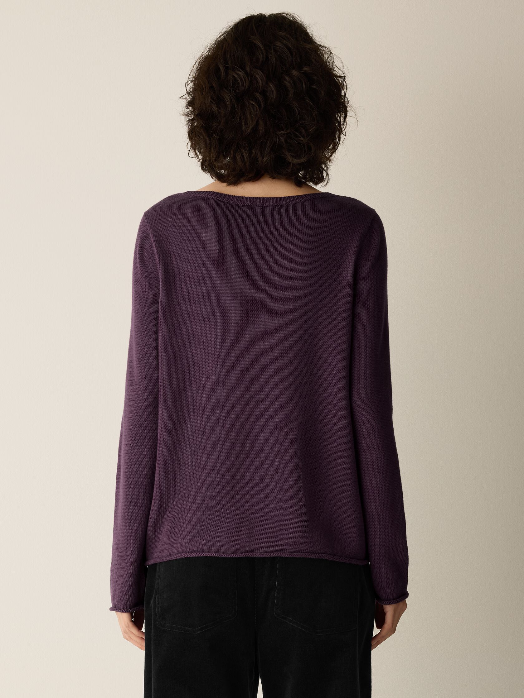 Peruvian Cotton Blend Bateau Neck Top