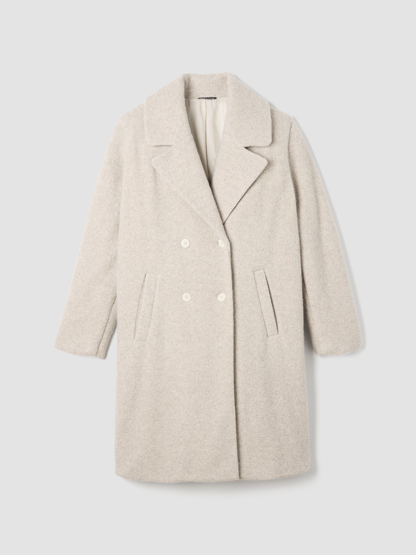 Cozy Recycled Wool Boucle Notch Collar Coat