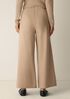 Felted Wool Jersey Wide-Leg Pant