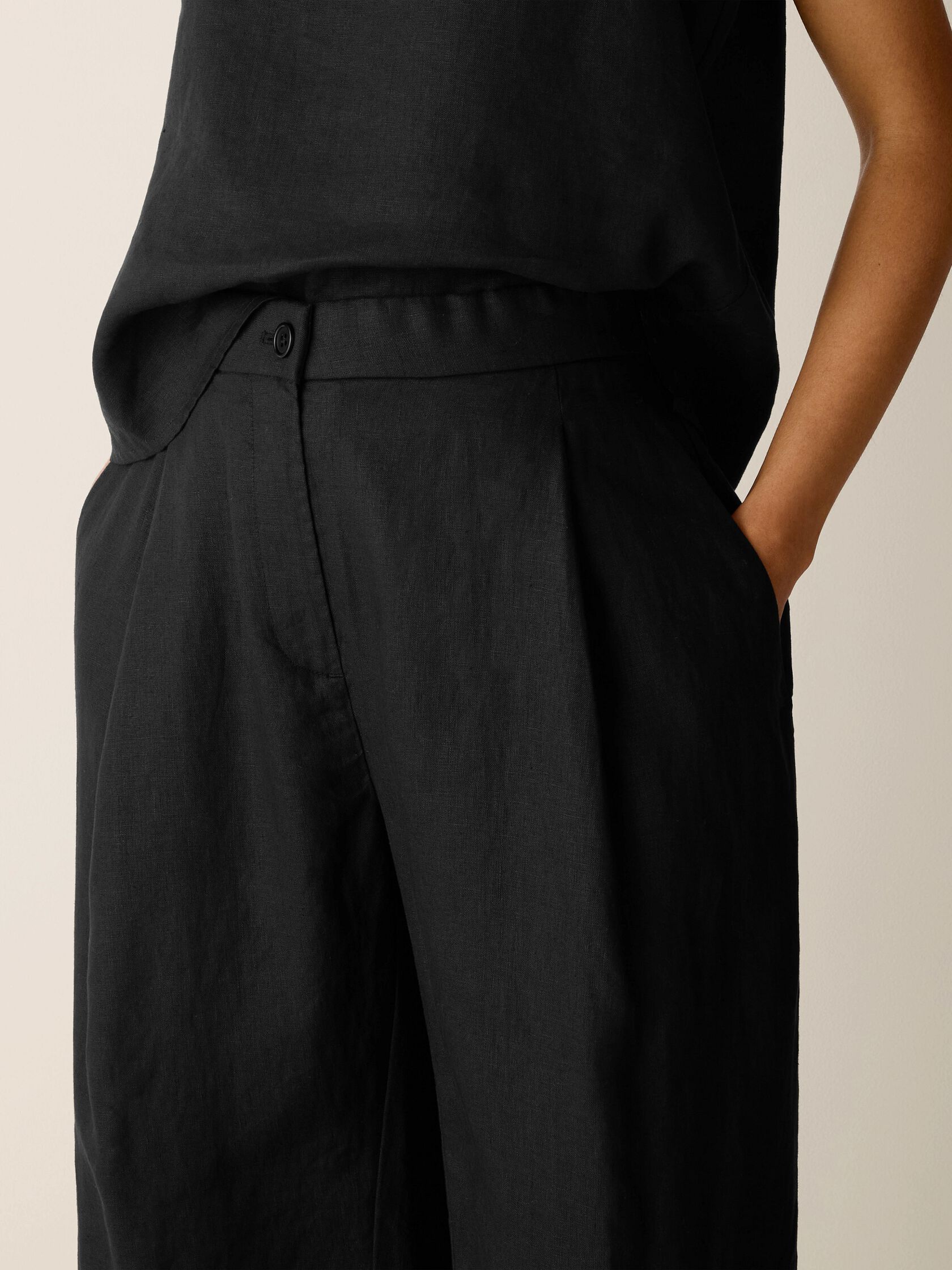 Organic Linen Curved Trouser