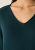 Peruvian Cotton Blend V-Neck Top