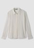 Sheer Silk Georgette Classic Collar Pintuck Shirt