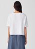 Organic Linen Cotton Slub Bateau Neck Top