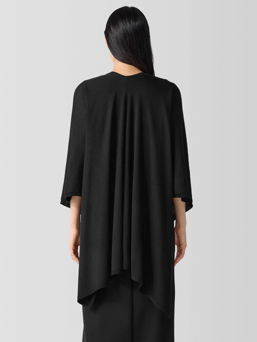 Fine Merino Poncho in Regenerative Wool