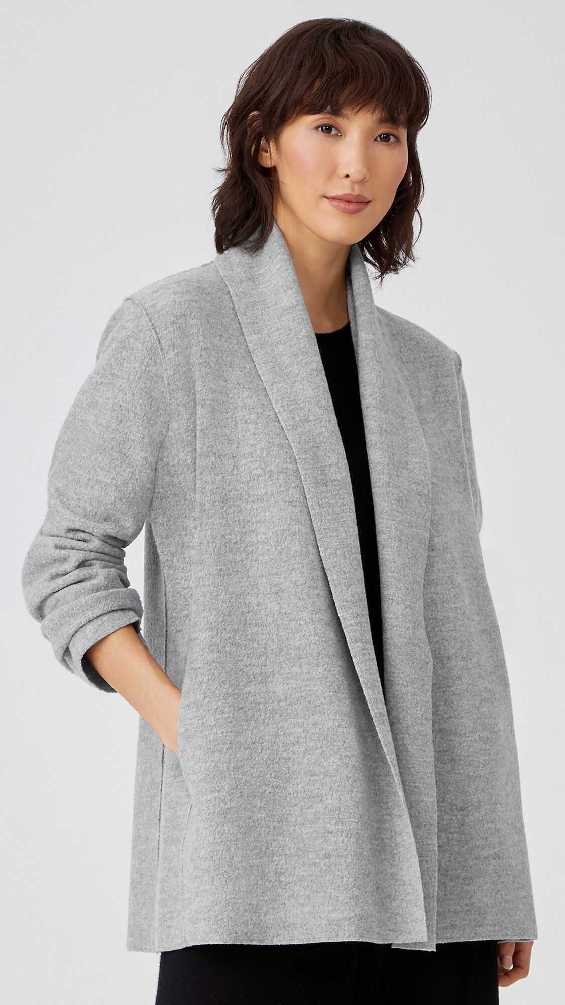 Lightweight Boiled Wool Jacket in Responsible Wool