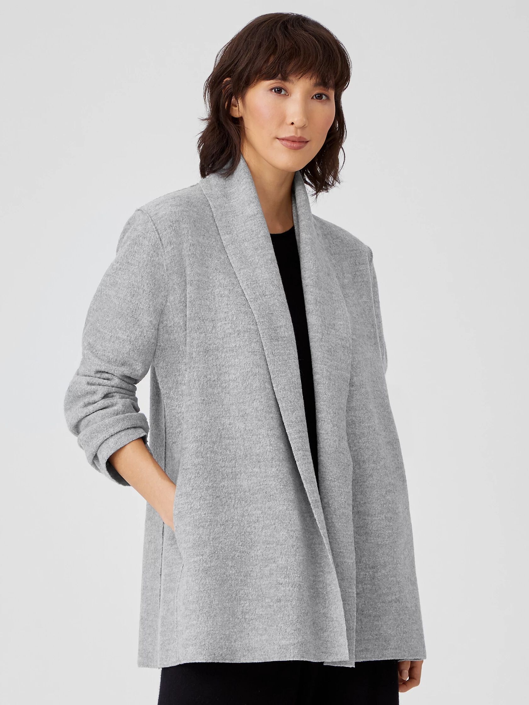 Lightweight Boiled Wool Jacket in Responsible Wool