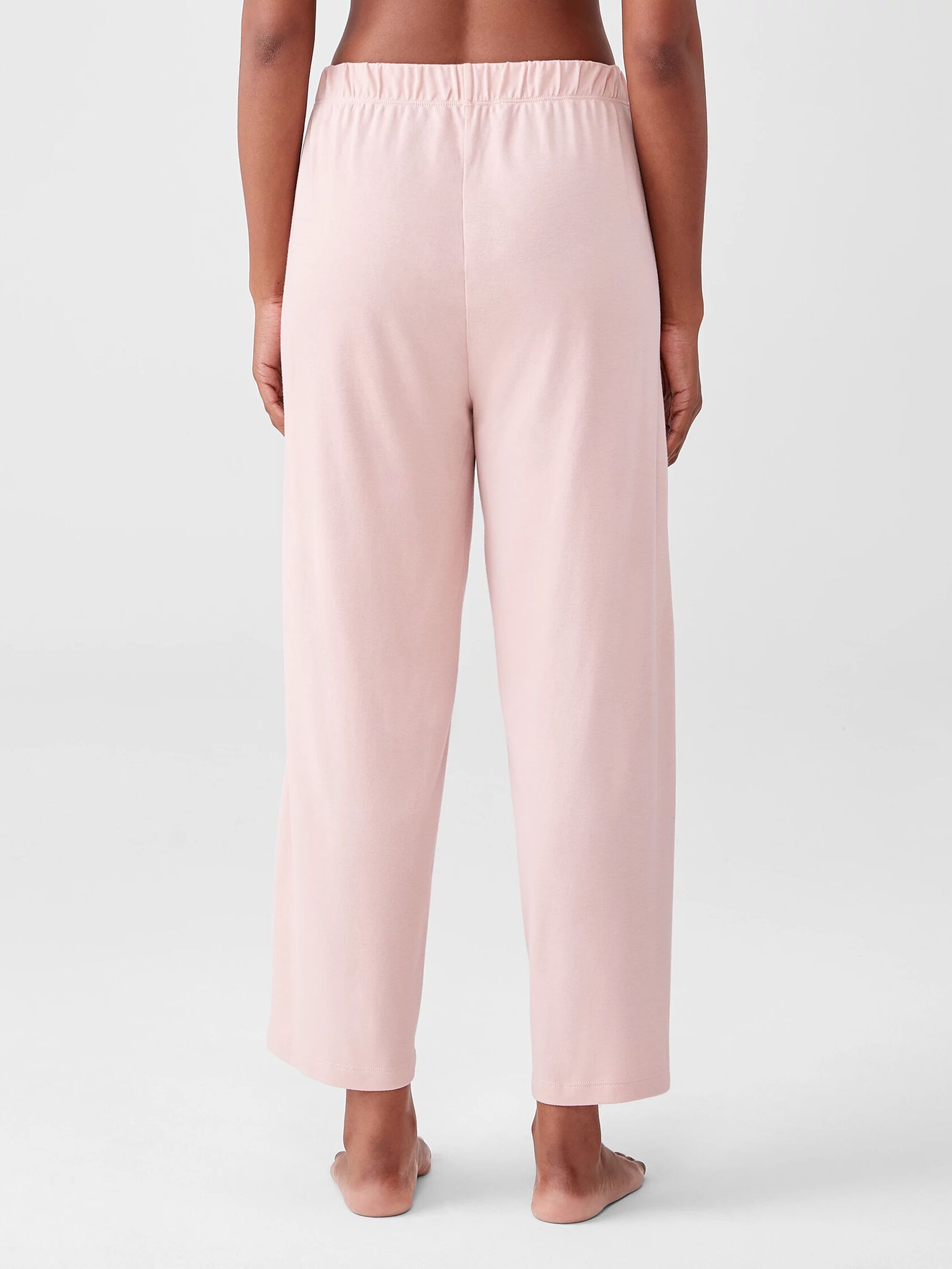 Cozy Organic Cotton Interlock Wide-Leg Pant