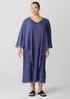 Crushed Silk V-Neck Dress