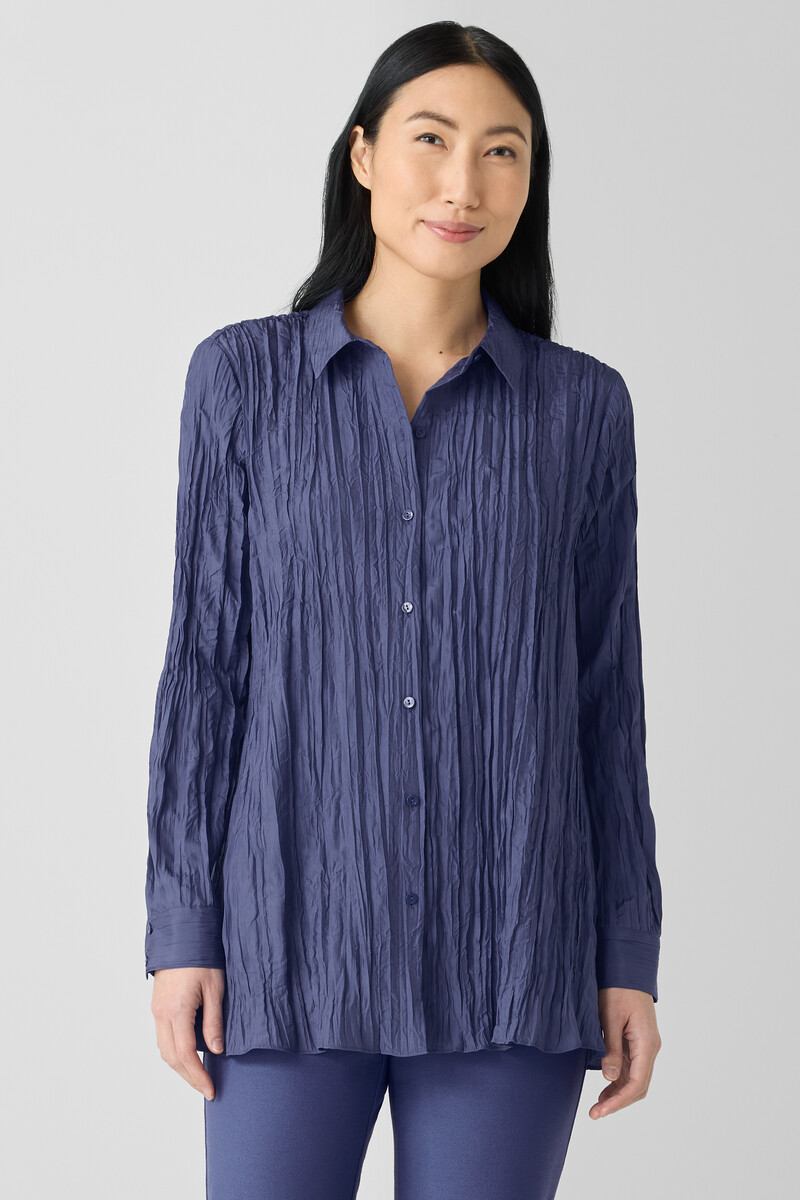 Crushed Silk Classic Collar Shirt Crushed Silk Classic Collar Shirt