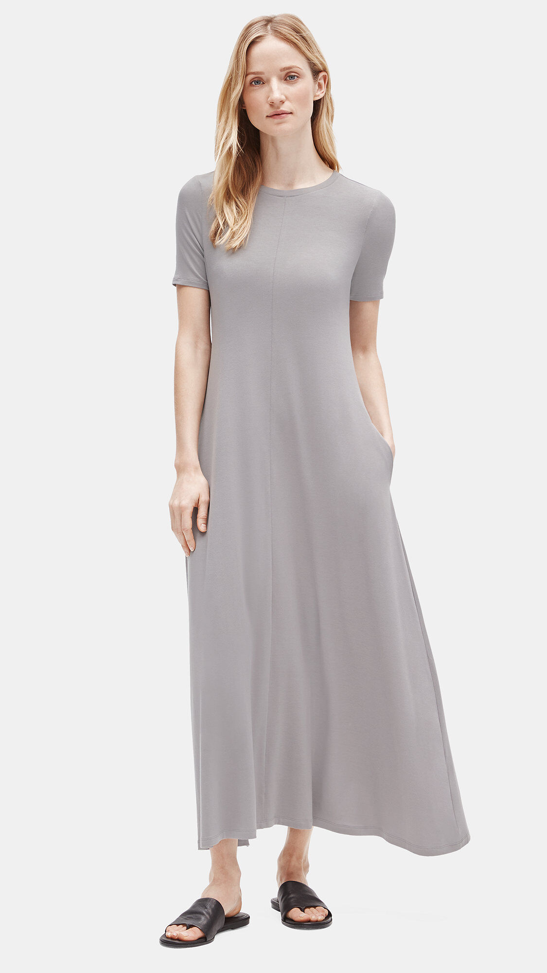 ホットマン セール Crew Jersey Fine Neck FISHER EILEEN | Dress Maxi ワンピース