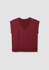 Garment-Dyed Organic Cotton Terry V-Neck Top