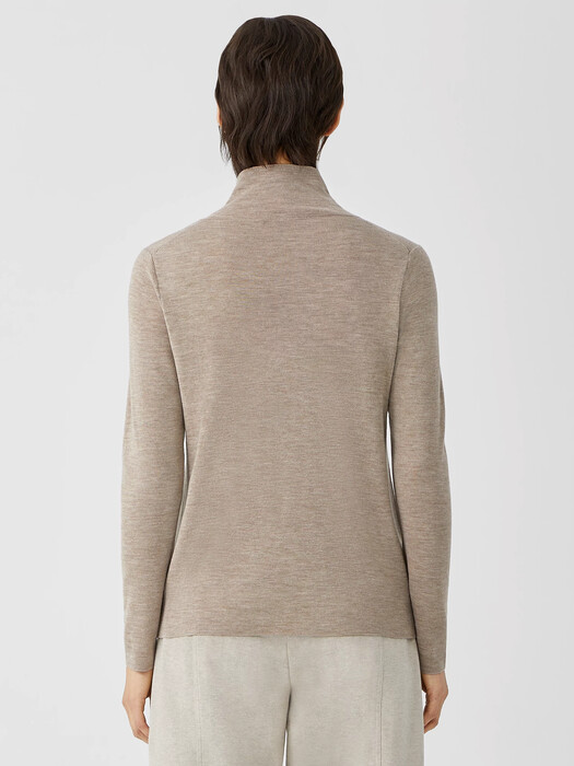 Ultrafine Merino Scrunch Neck Top in Responsible Wool