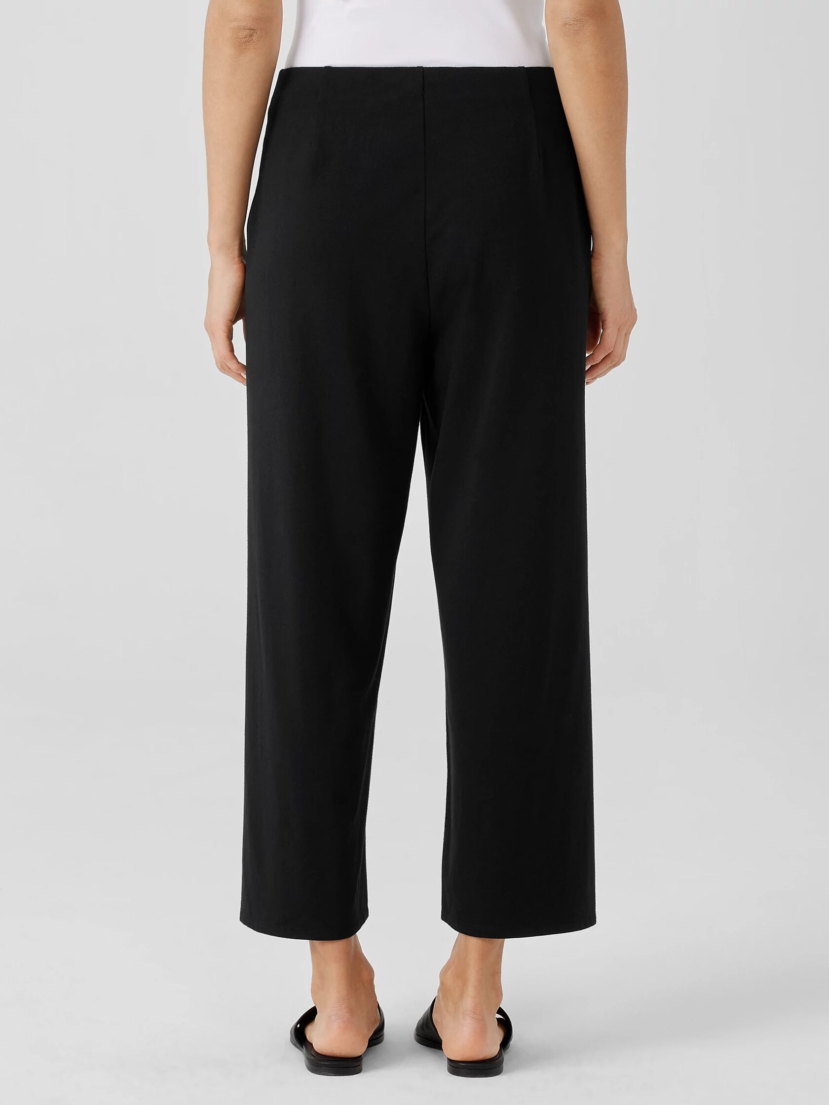 Traceable Organic Cotton Jersey Straight Pant | EILEEN FISHER