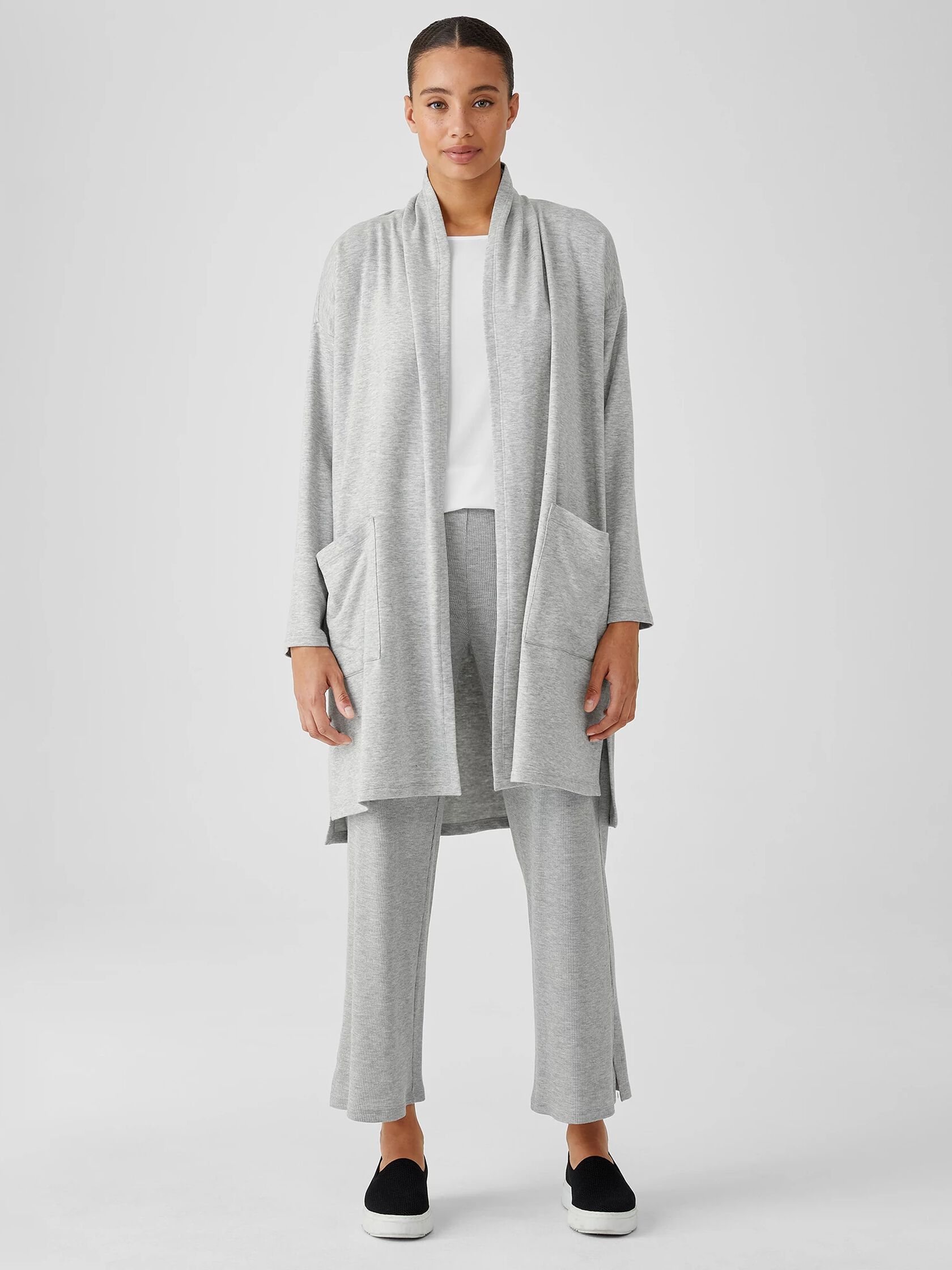 Cozy Brushed Terry Hug Long Jacket