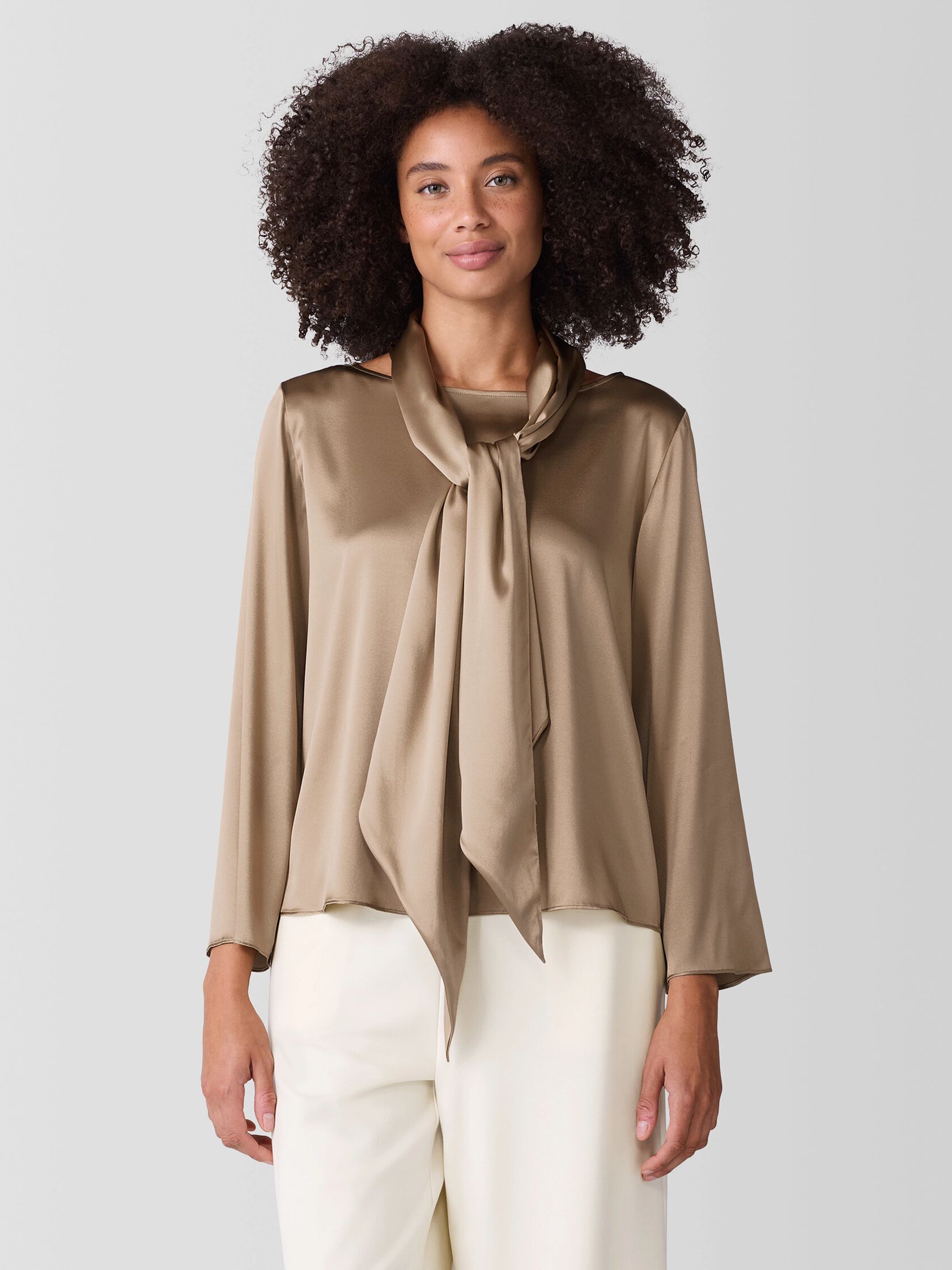 Stretch Silk Charmeuse Scarf