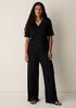 Ribbed Knit Wide-Leg Pant